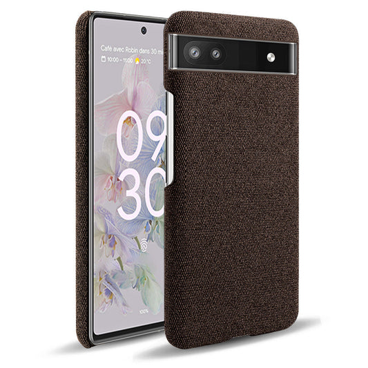 HKM-016851 Cloth Pattern Mobile Phone Protective Shell for Google Pixel Series - PC + Leather Material