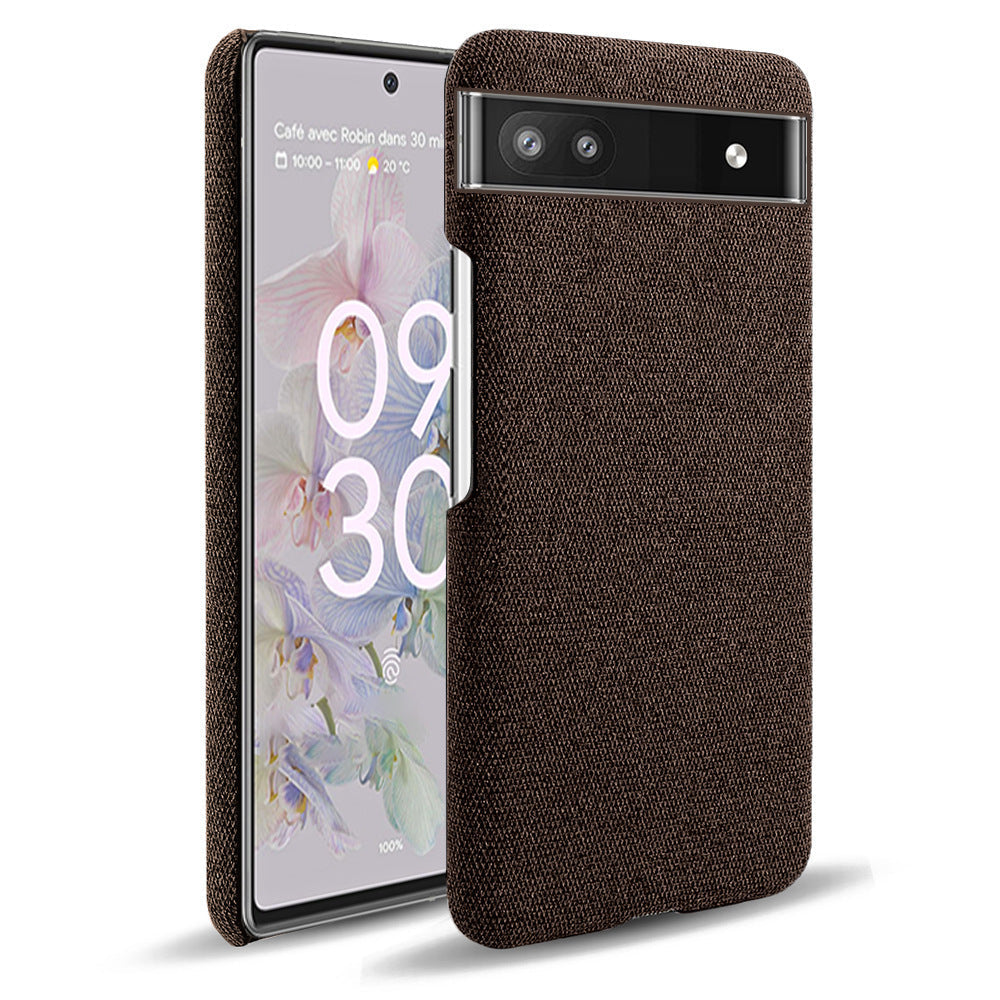 HKM-016851 Cloth Pattern Mobile Phone Protective Shell for Google Pixel Series - PC + Leather Material