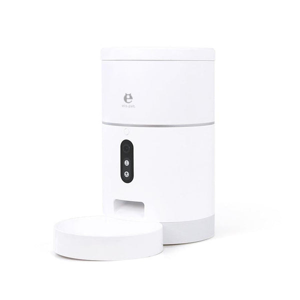 HKM-016915 Automatic WiFi Pet Feeder with Video and Microphone - 10 Servings per Meal, Medium Dry Food Compatible, ABS Material, DC 5V 1A