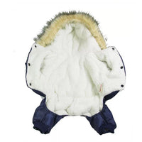 HKM-0169405 Autumn and Winter Thickened Cotton Pet Clothes in Red, Blue, and Coffee Colors