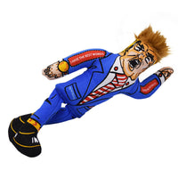 HKM-0169661 Big Trump Plush Dog Toy - Durable Canvas & Cotton Construction, 28x14x5cm