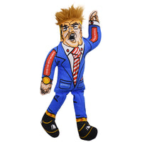 HKM-0169661 Big Trump Plush Dog Toy - Durable Canvas & Cotton Construction, 28x14x5cm