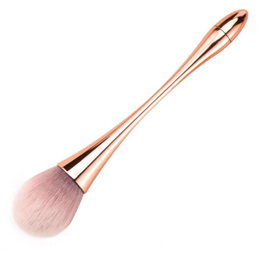 HKM-016979 Rose Gold Multifunctional Makeup Brush with Soft Fiber Wool Bristles