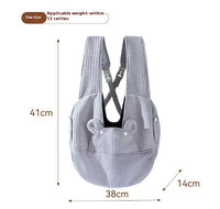 HKM-0171069 Pet Diaper Bag Soft Square Plaid Cross Chest Backpack for Dogs and Cats