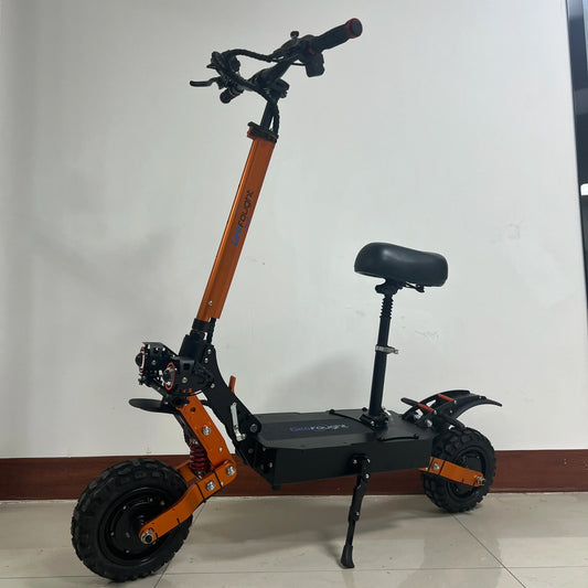 HKM-017107 60V 6000W Dual Motor 11-Inch Off-Road Electric Scooter, 50 Mile Max Speed, Foldable, 30Ah Battery, 200 kg Load
