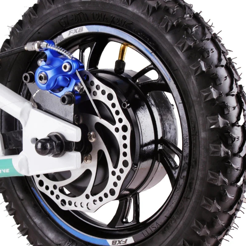 HKM-017171 Mini Electric Motorcycle for Kids - 12-20 Inch Balance Bike with Aluminum Frame, 2 Speed, and Rear Disc Brake