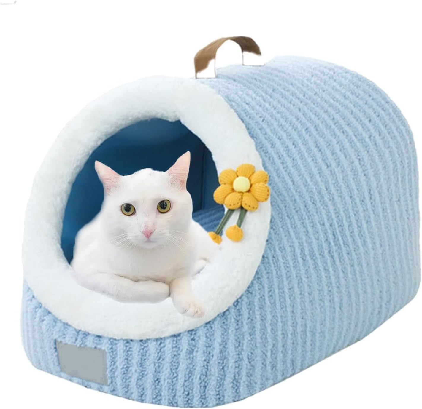 HKM-0172093 Cozy Soft Cat Bed Cave with Removable Washable Pillow for Indoor Cats
