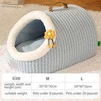 HKM-0172093 Cozy Soft Cat Bed Cave with Removable Washable Pillow for Indoor Cats