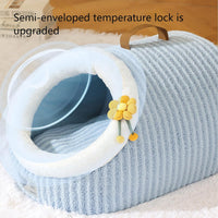 HKM-0172093 Cozy Soft Cat Bed Cave with Removable Washable Pillow for Indoor Cats