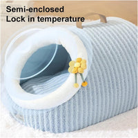 HKM-0172093 Cozy Soft Cat Bed Cave with Removable Washable Pillow for Indoor Cats