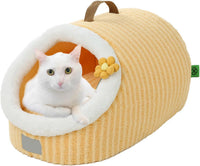 HKM-0172093 Cozy Soft Cat Bed Cave with Removable Washable Pillow for Indoor Cats