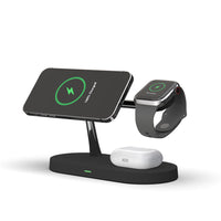 HKM-017235 3-in-1 Wireless Charger with Fast Magnetic Charging, 15W Output for Phones, Earbuds, and Smartwatches