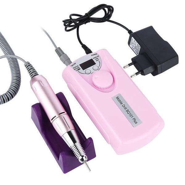 HKM-017235 Portable Rechargeable Nail Polisher and Grinding Machine - 110-240V, ABS, 20W, 30000mAh, 7.3*15.5*1.8CM
