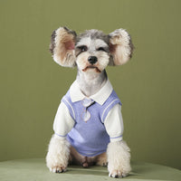 HKM-0172605 Casual Knit Two-Piece Sweater for Small Dogs, Soft Wool Outfit for Pomeranians