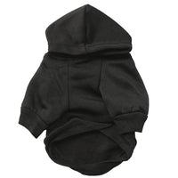 HKM-0172989 Hooded Pet T-Shirt Costume for Dogs with Black Skull Design, Fleece Material, Sizes XS to XXL