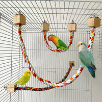 HKM-017363 Parrot Climbing Rope Toy Bird Swing Rings