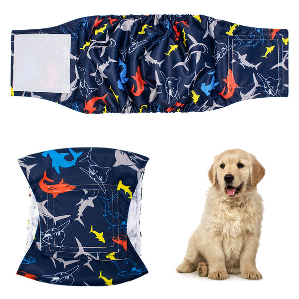 HKM-0175165 Male Dog Diapers for Pet Sterilization - Polyester, Multiple Sizes and Colors Available