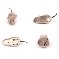 HKM-0175421 Plush Clockwork Mouse Toy for Cats and Dogs – Interactive Plush Playing Companion