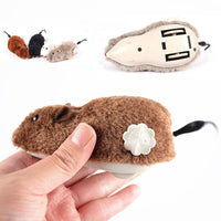 HKM-0175421 Plush Clockwork Mouse Toy for Cats and Dogs – Interactive Plush Playing Companion