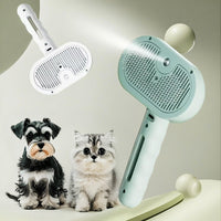 HKM-0176189 Pet Hair Remover Comb with Water Mist Spray for Cats and Dogs - Dematting Grooming Tool