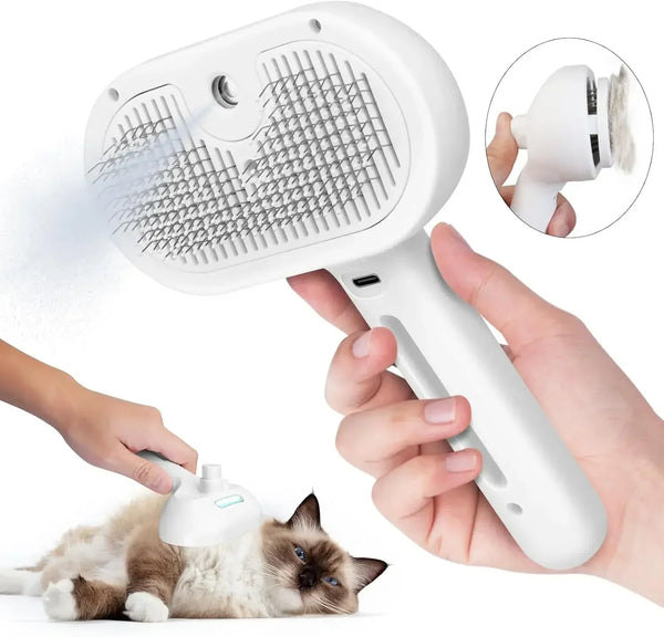 HKM-0176189 Pet Hair Remover Comb with Water Mist Spray for Cats and Dogs - Dematting Grooming Tool