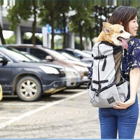HKM-0176829 Ventilated and Comfortable Pet Travel Backpack with Safety Buckle and Breathable Mesh Strap