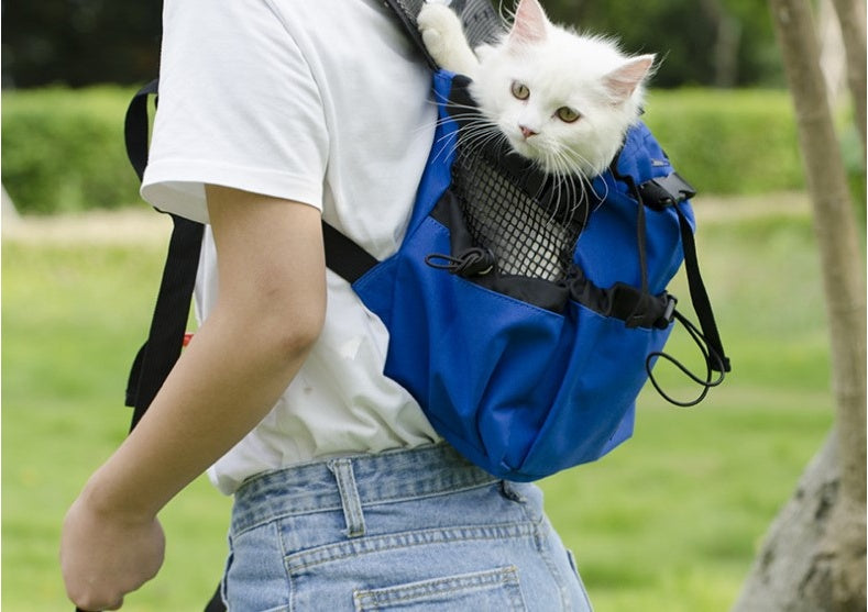 HKM-0176829 Ventilated and Comfortable Pet Travel Backpack with Safety Buckle and Breathable Mesh Strap