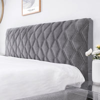 HKM-017747 Nordic Style Bedside Cover with Curved Wood Backrest and Soft Padding