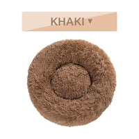 HKM-0177853 Fluffy Donut Dog Bed – Soft Plush Pet Cushion for Cats and Dogs in Multiple Sizes