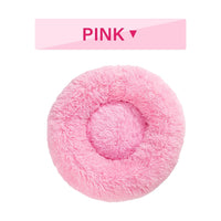 HKM-0177853 Fluffy Donut Dog Bed – Soft Plush Pet Cushion for Cats and Dogs in Multiple Sizes