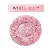 HKM-0177853 Fluffy Donut Dog Bed – Soft Plush Pet Cushion for Cats and Dogs in Multiple Sizes