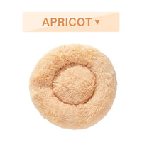 HKM-0177853 Fluffy Donut Dog Bed – Soft Plush Pet Cushion for Cats and Dogs in Multiple Sizes