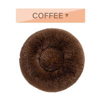 HKM-0177853 Fluffy Donut Dog Bed – Soft Plush Pet Cushion for Cats and Dogs in Multiple Sizes