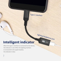 HKM-017811 Type C to Lightning Headphone Jack Adapter for iPhone 15, 15 Pro, MacBook, iPad