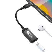 HKM-017811 Type C to Lightning Headphone Jack Adapter for iPhone 15, 15 Pro, MacBook, iPad