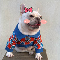 HKM-0178365 Cozy Wool Sweater for Dogs and Cats in Dark Red - Various Sizes Available