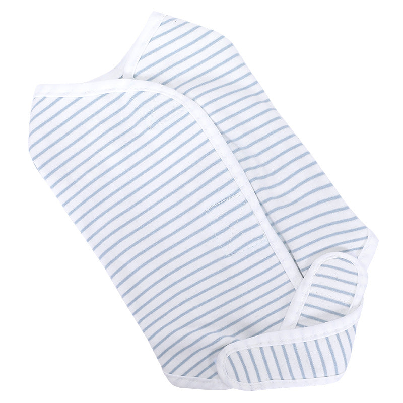 HKM-0178749 Seasonal Cat Clothes - Thin Anti-Licking Cotton Blue & White Nursing Outfit, Sizes S-XL