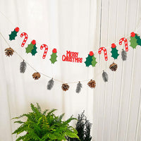 HKM-017875 Christmas Pine Cone and Pine Needle Latte Art Decoration Pendant for Holiday Displays