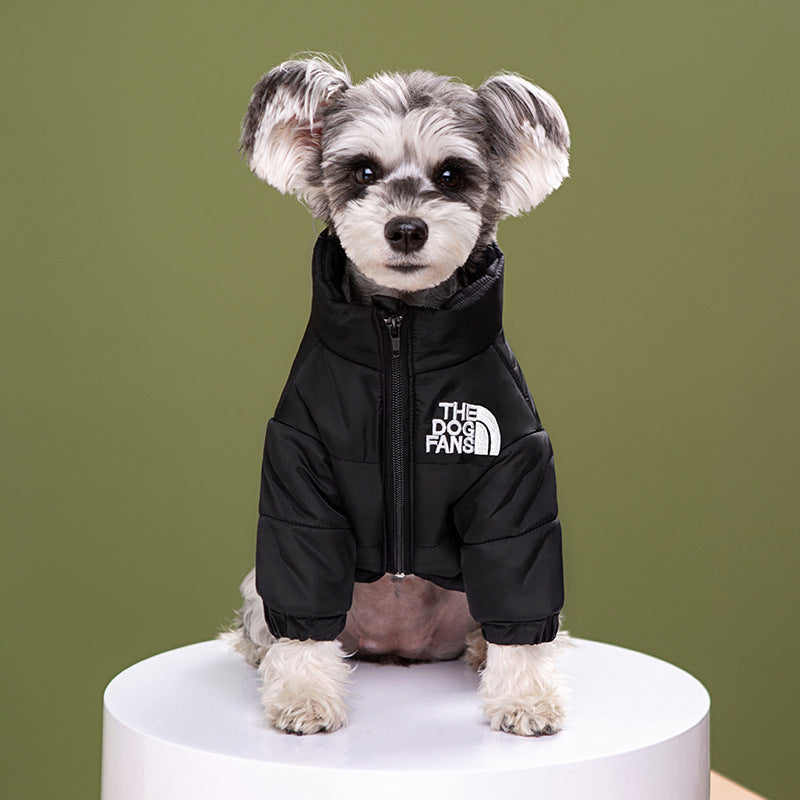 HKM-0180029 Trendy Dog Face Cotton Jacket - Windproof & Rainproof Shell for All Sizes and Colors
