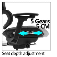 HKM-018003 Ergonomic Mid Back Mesh Office Chair with 2D Adjustable Headrest for Adults and Children
