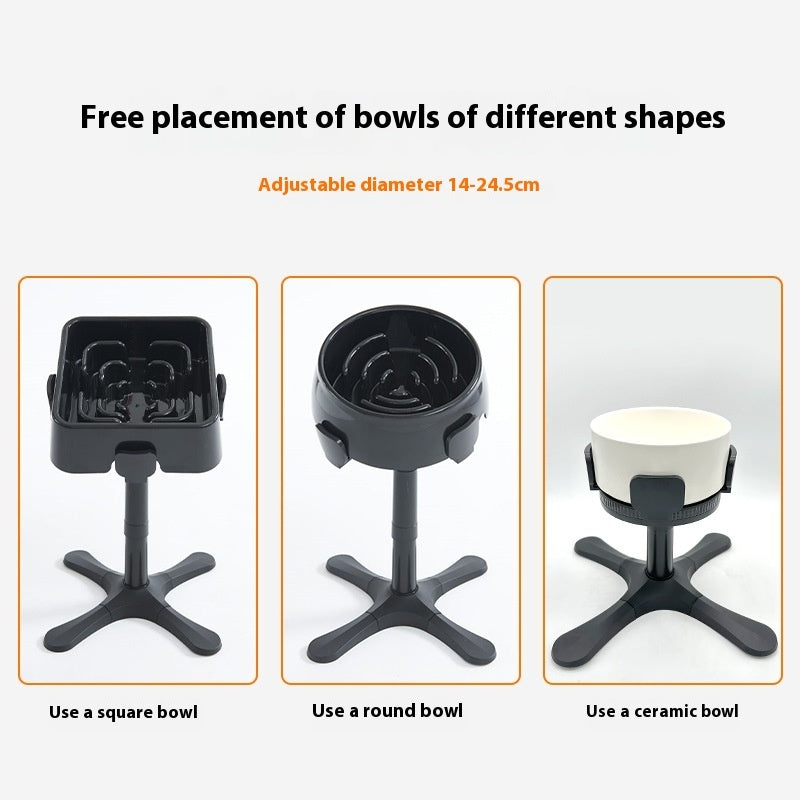 HKM-0180541 Adjustable Height Pet Dog Bowl Bracket with Anti-Tumble Feature