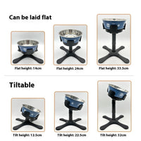 HKM-0180541 Adjustable Height Pet Dog Bowl Bracket with Anti-Tumble Feature