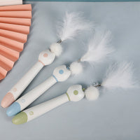 HKM-0181181 Telescopic Laser Cat Teaser Stick with Plush Feather and Ball