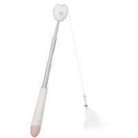 HKM-0181181 Telescopic Laser Cat Teaser Stick with Plush Feather and Ball