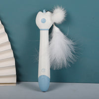 HKM-0181181 Telescopic Laser Cat Teaser Stick with Plush Feather and Ball