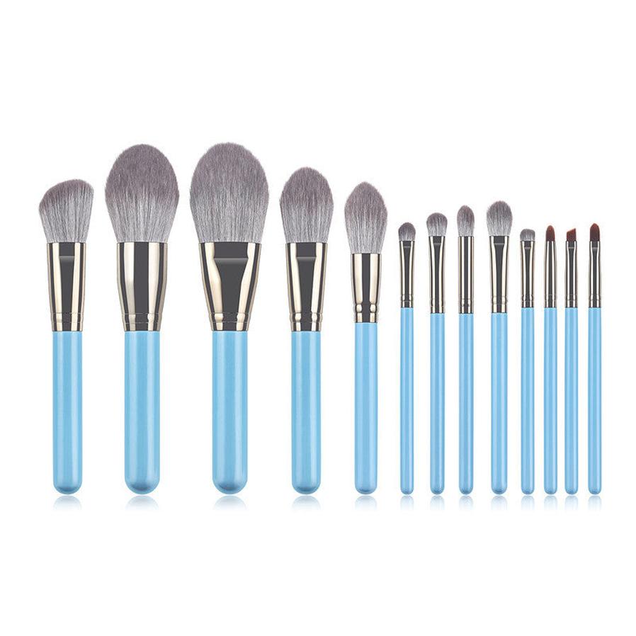 HKM-018131 13-Piece Professional Makeup Brush Set with High-Grade Wooden Handles and Synthetic Hair