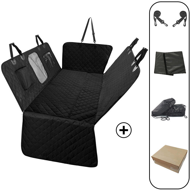 HKM-0182589 Waterproof 600D Oxford Cloth Car Pet Mat - Lengthened, Load-Bearing, Small Grid Design, 137x164cm