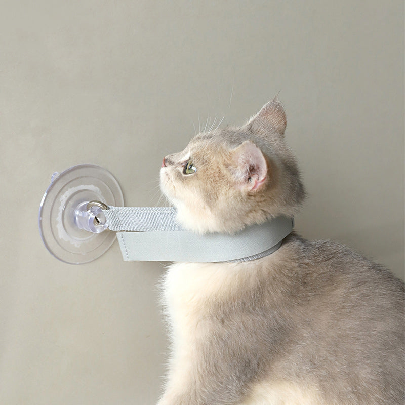 HKM-0182973 Portable Pet Bathing Collar with Suction Cup for Cats and Puppies