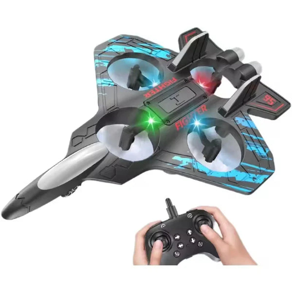 HKM-018323 Six-Channel Foam Remote-Controlled Aircraft with One-Button Return Function and LED Lights for Ages 14 and Up