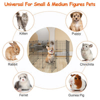 HKM-0183997 Durable Metal Animal Playpen with Door for Small to Medium Pets - Indoor & Outdoor Use, Easy Setup, Rustproof Design